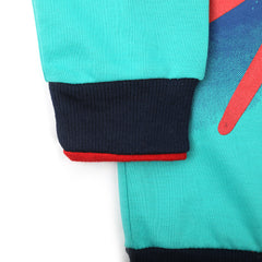 Boys Full Sleeves SweatShirt - Cyan