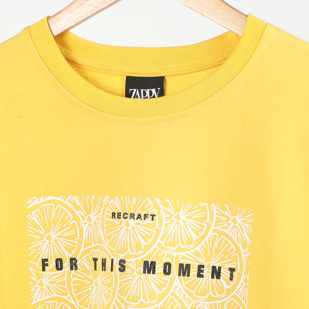 Men's Half Sleeves Printed T-Shirt - Yellow, Men's T-Shirts & Polos, Chase Value, Chase Value