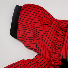 Eminent Girls Frock Stripe - Red