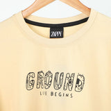 Men's Half Sleeves Printed T-Shirt - Cream, Men's T-Shirts & Polos, Chase Value, Chase Value