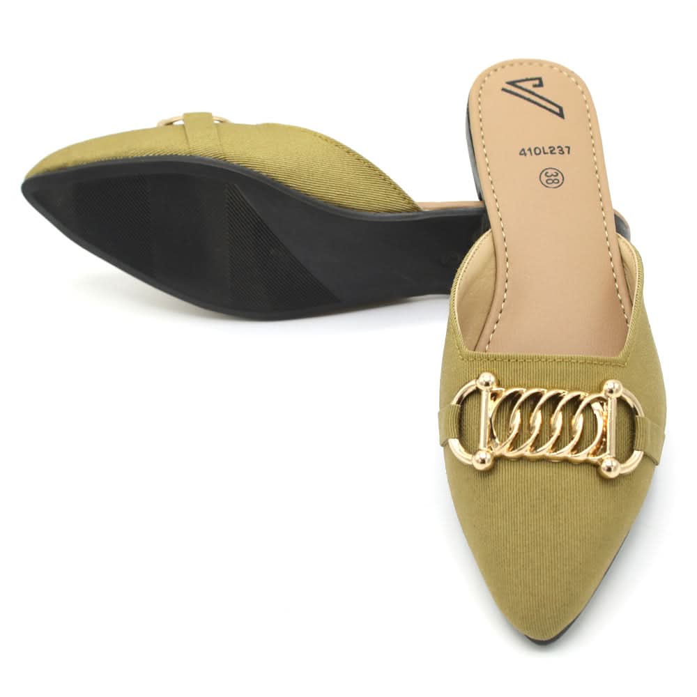 Women's Backless Pump - Mustard, Women Backless Pumps, Chase Value, Chase Value