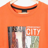 Men's Half Sleeves Printed T-Shirt - Orange, Men's T-Shirts & Polos, Chase Value, Chase Value