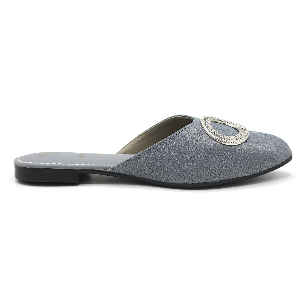 Valuable Women's Backless Pump - Grey, Women Backless Pumps, Chase Value, Chase Value