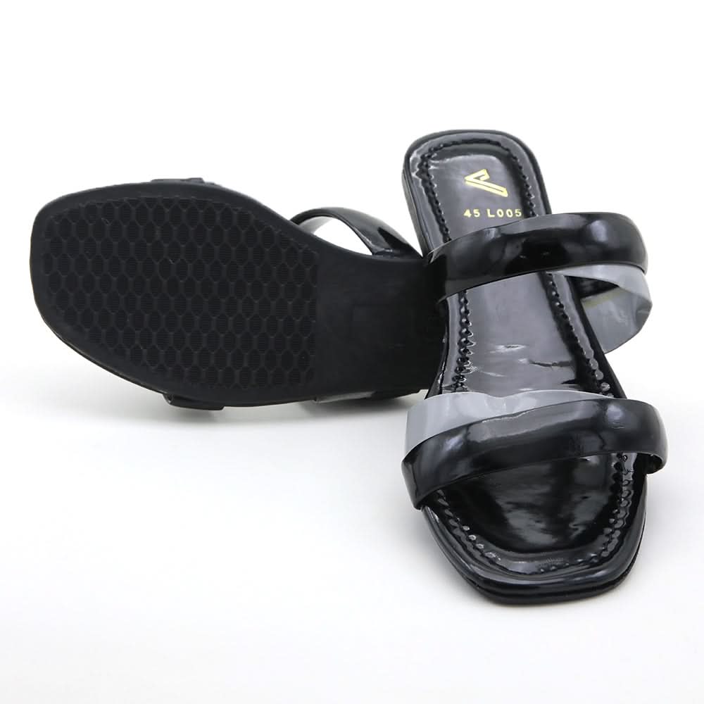 Valuable Open-Toe Slipper - Black, Women Slippers, Chase Value, Chase Value