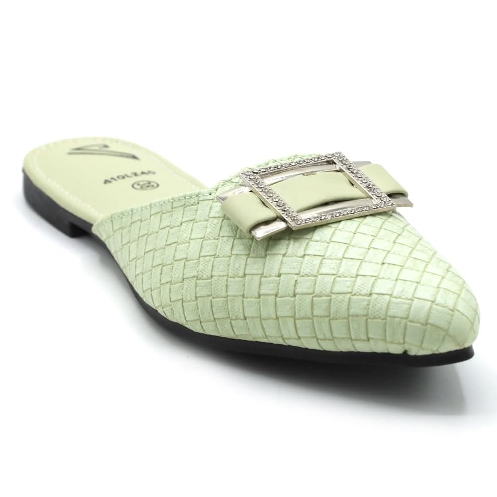 Valuable Women's Backless Pump - Light Green, Women Backless Pumps, Chase Value, Chase Value