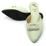 Valuable Women's Backless Pump - Light Green, Women Backless Pumps, Chase Value, Chase Value