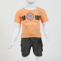 Newborn Boys Suit - Orange