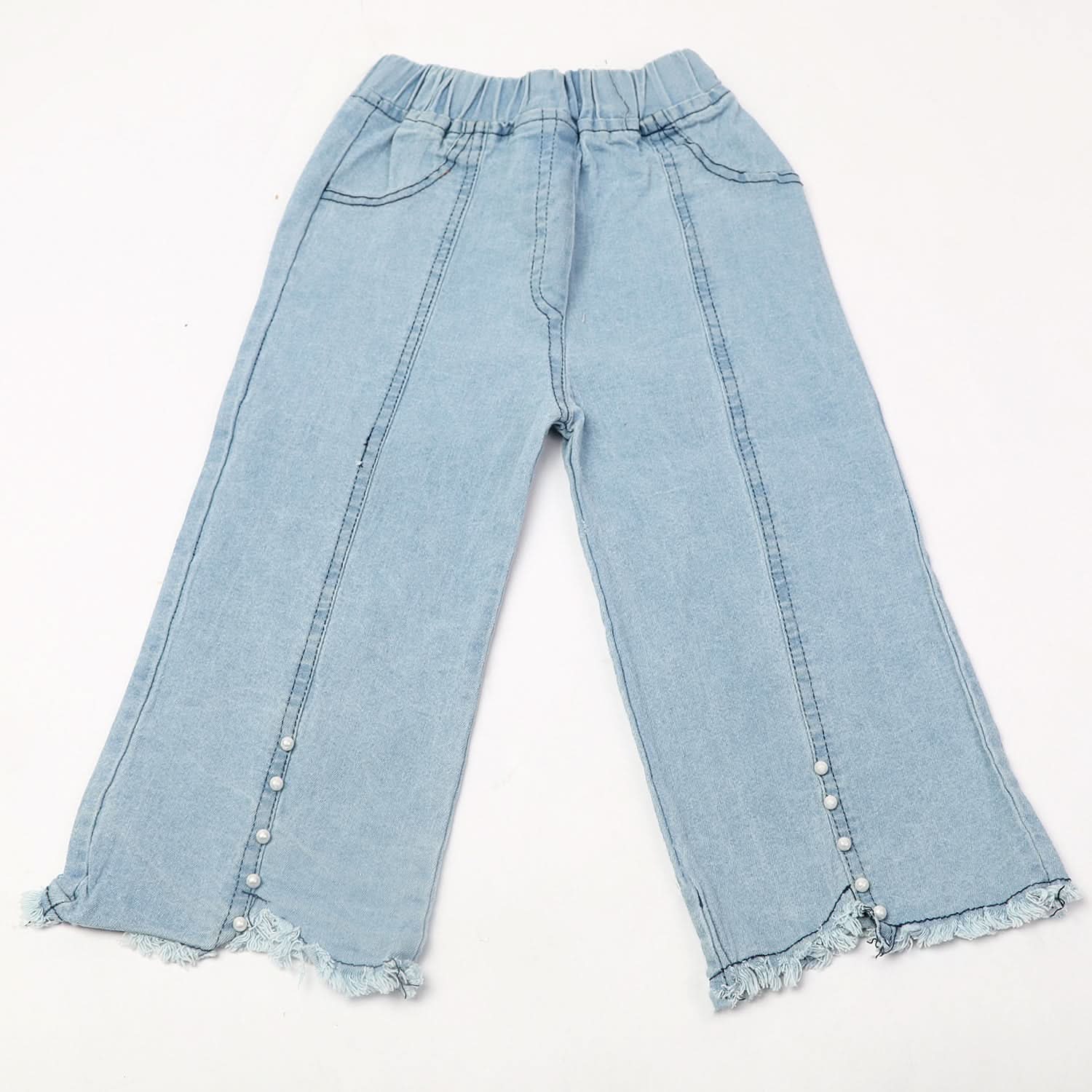 Girl's Denim Pant - Light Blue, Girls Pants & Capri, Chase Value, Chase Value