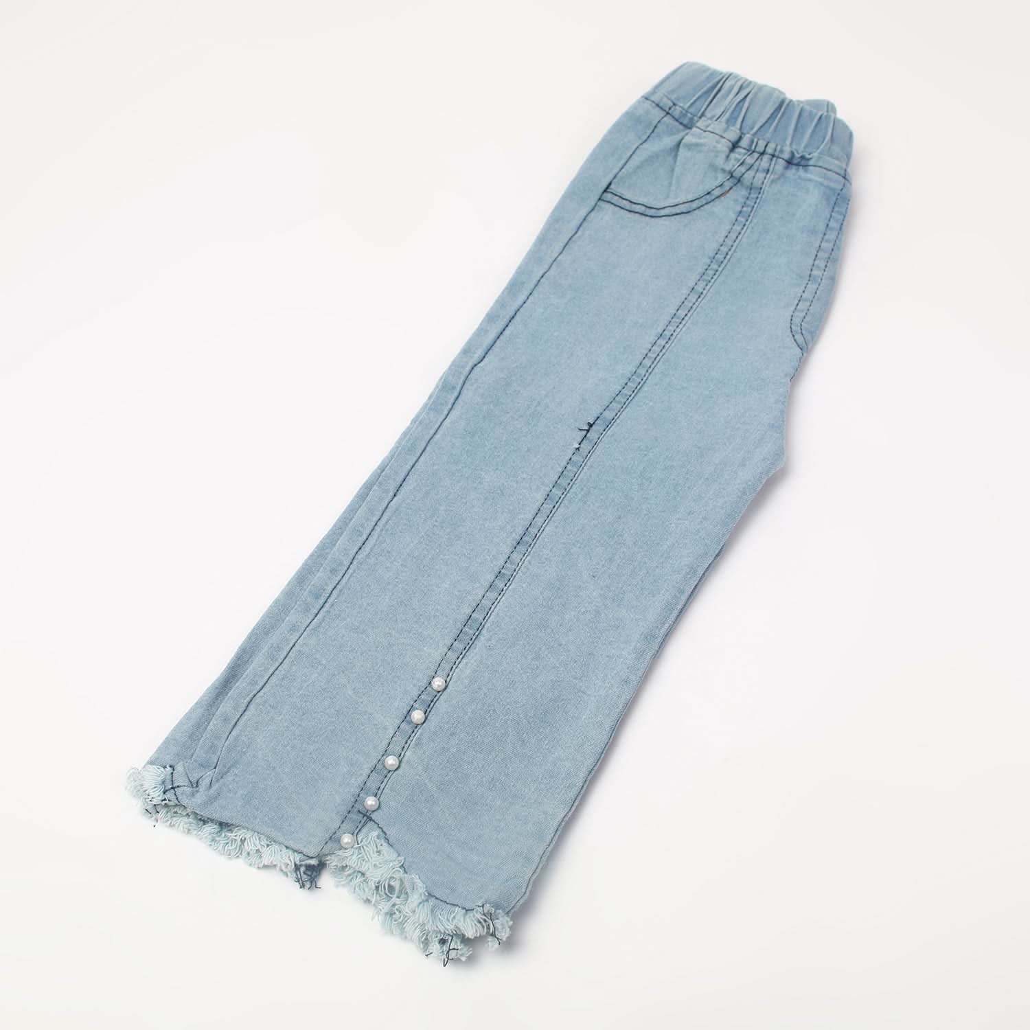Girl's Denim Pant - Light Blue, Girls Pants & Capri, Chase Value, Chase Value