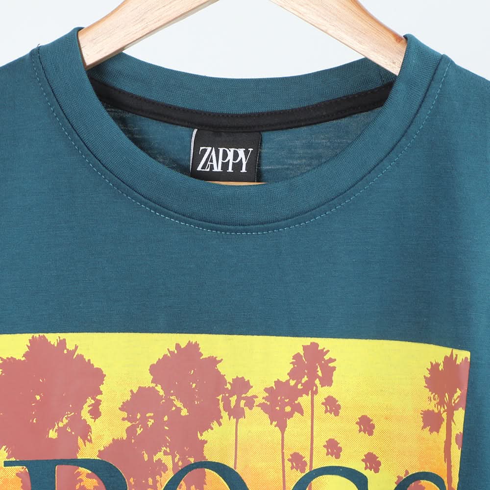 Men's Half Sleeves Printed T-Shirt - Steel Blue, Men's T-Shirts & Polos, Chase Value, Chase Value