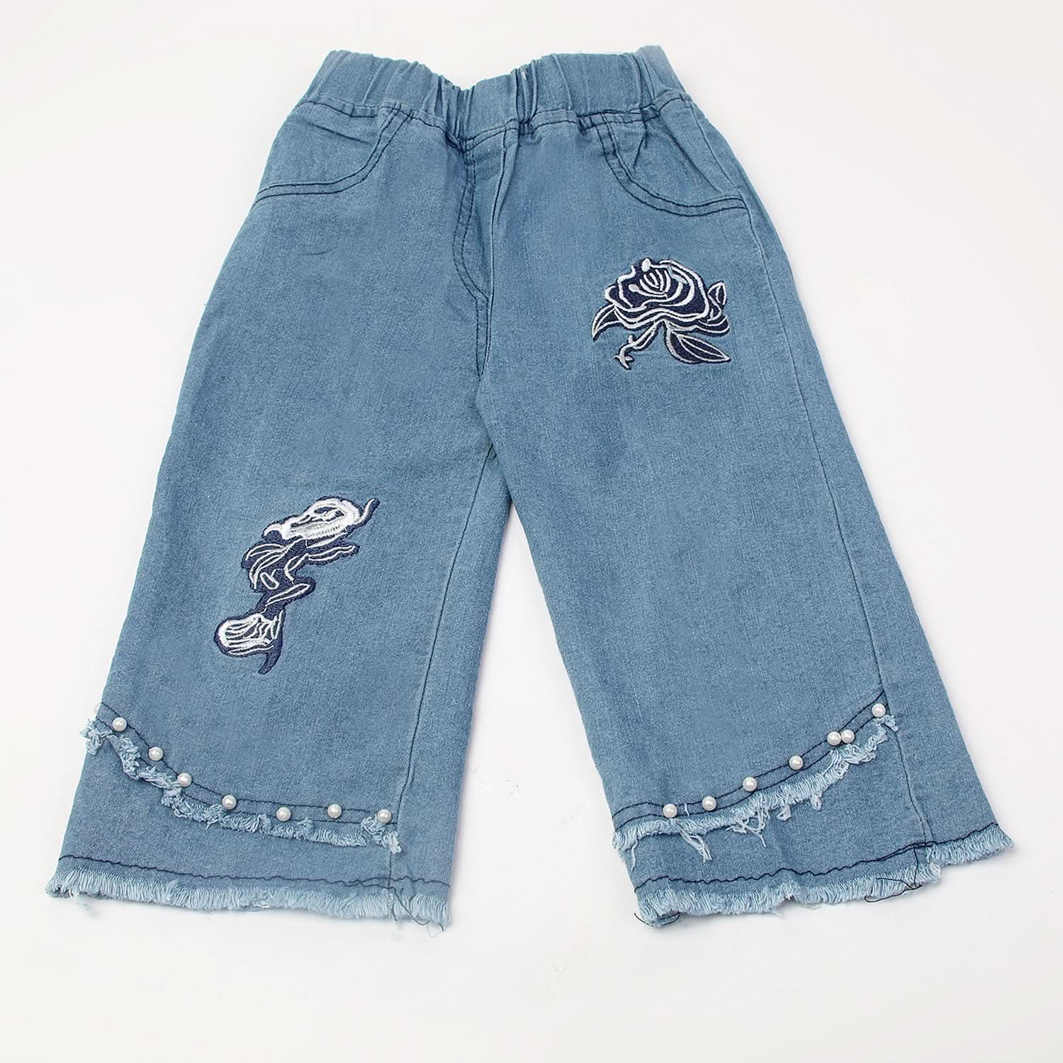 Girl's Denim Pant - Light Blue, Girls Pants & Capri, Chase Value, Chase Value