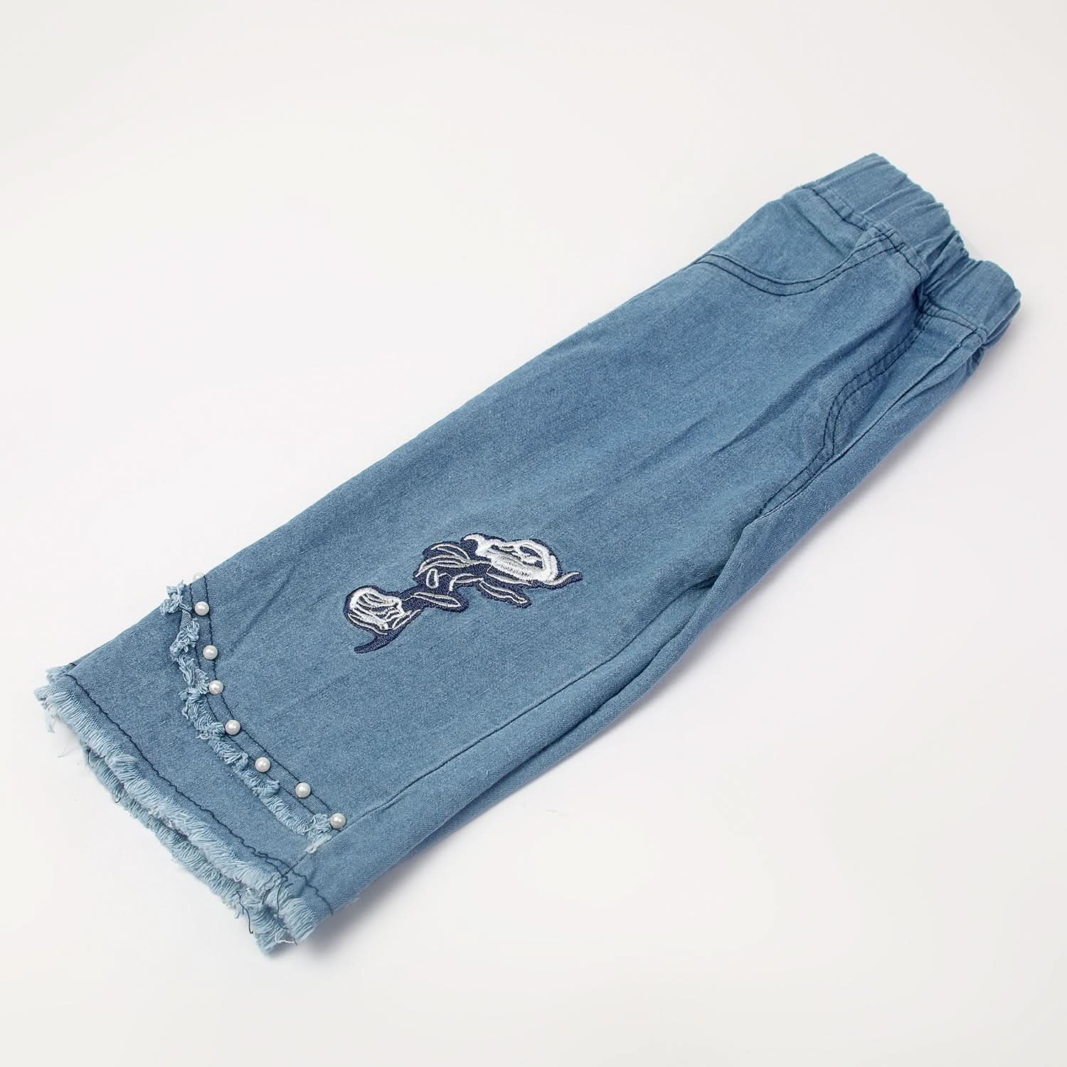 Girl's Denim Pant - Light Blue, Girls Pants & Capri, Chase Value, Chase Value