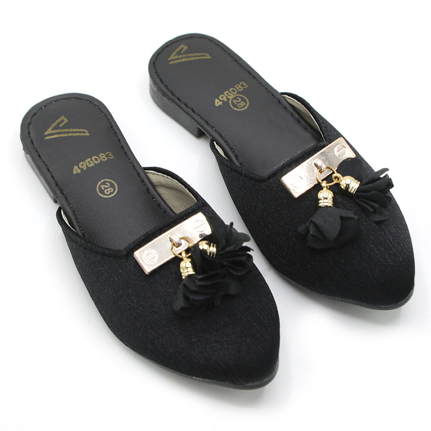 Girls Banto Slipper - Black