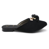 Girls Backless Pump Slipper - Black, Girls Backless Pump, Chase Value, Chase Value