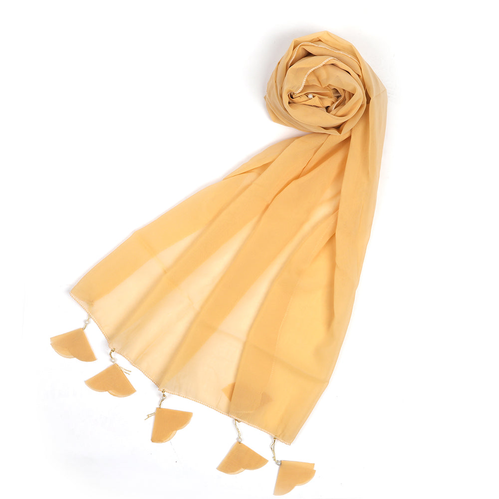 Women's Plain Georgette Stole - Skin, Women Shawls & Scarves, Chase Value, Chase Value