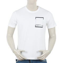 Eminent Men's Round Neck Half Sleeves T-Shirt - White