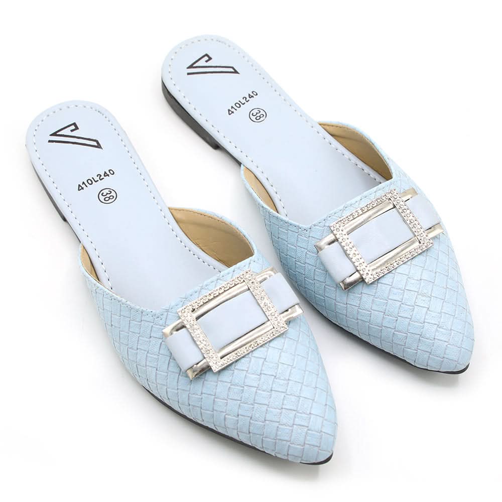 Valuable Women's Backless Pump - Sky Blue, Women Backless Pumps, Chase Value, Chase Value