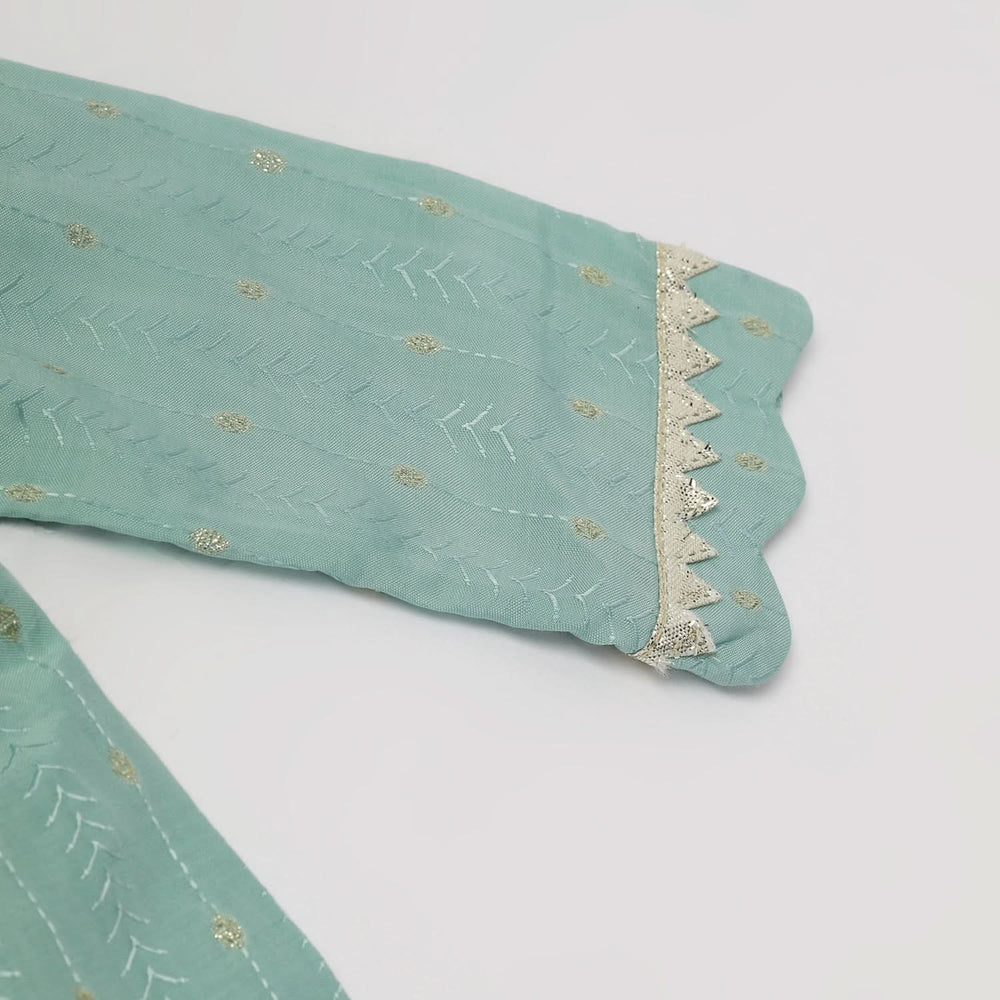 Girls Shalwar Suit 2Pcs - Sea Green, Girls Shalwar Kameez, Chase Value, Chase Value