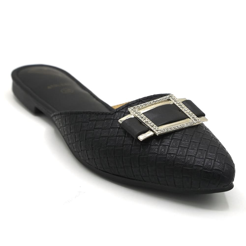 Valuable Women's Backless Pump - Black, Women Backless Pumps, Chase Value, Chase Value