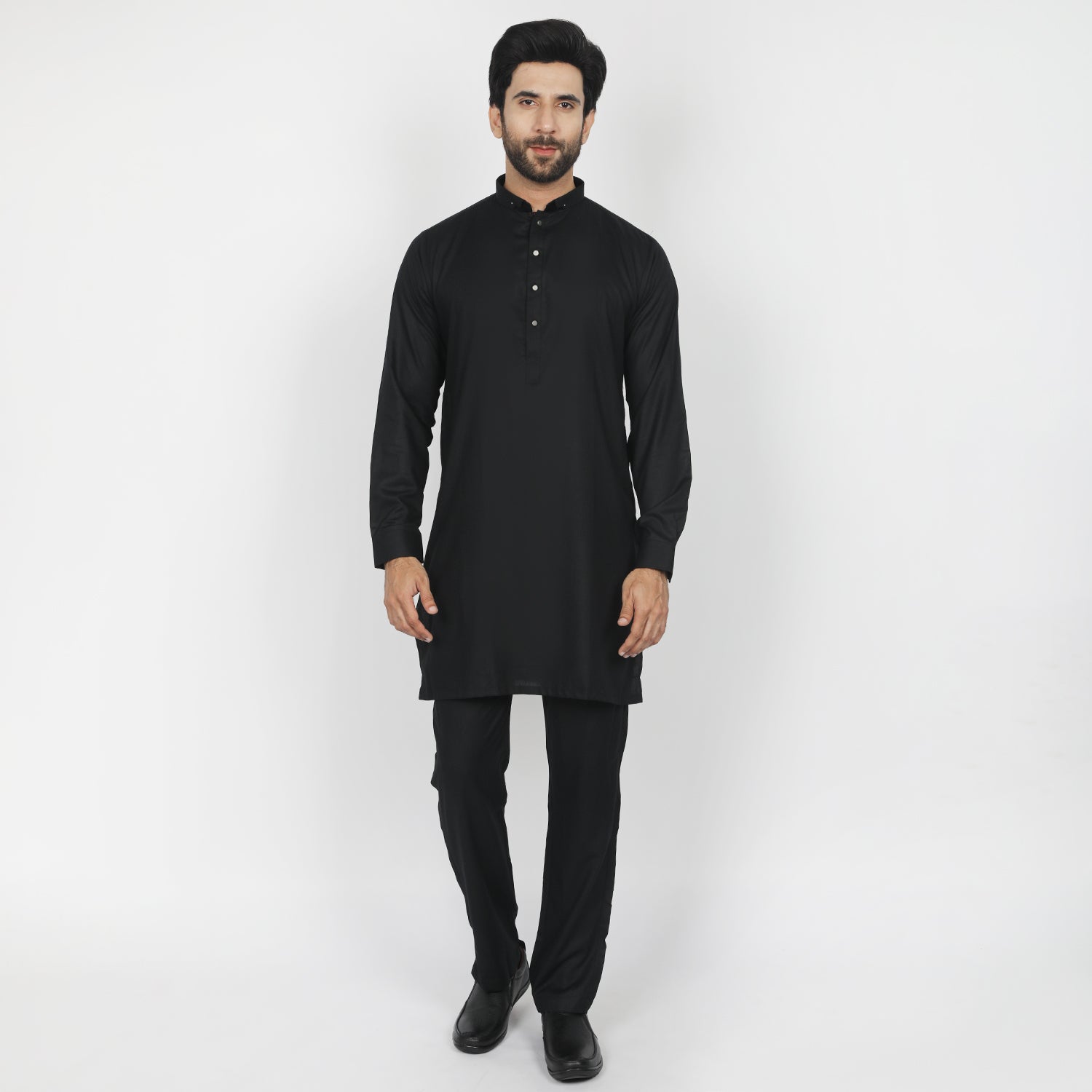Eminent Men's Trim Fit Kurta Pajama - Black, Men's Shalwar Kameez, Eminent, Chase Value