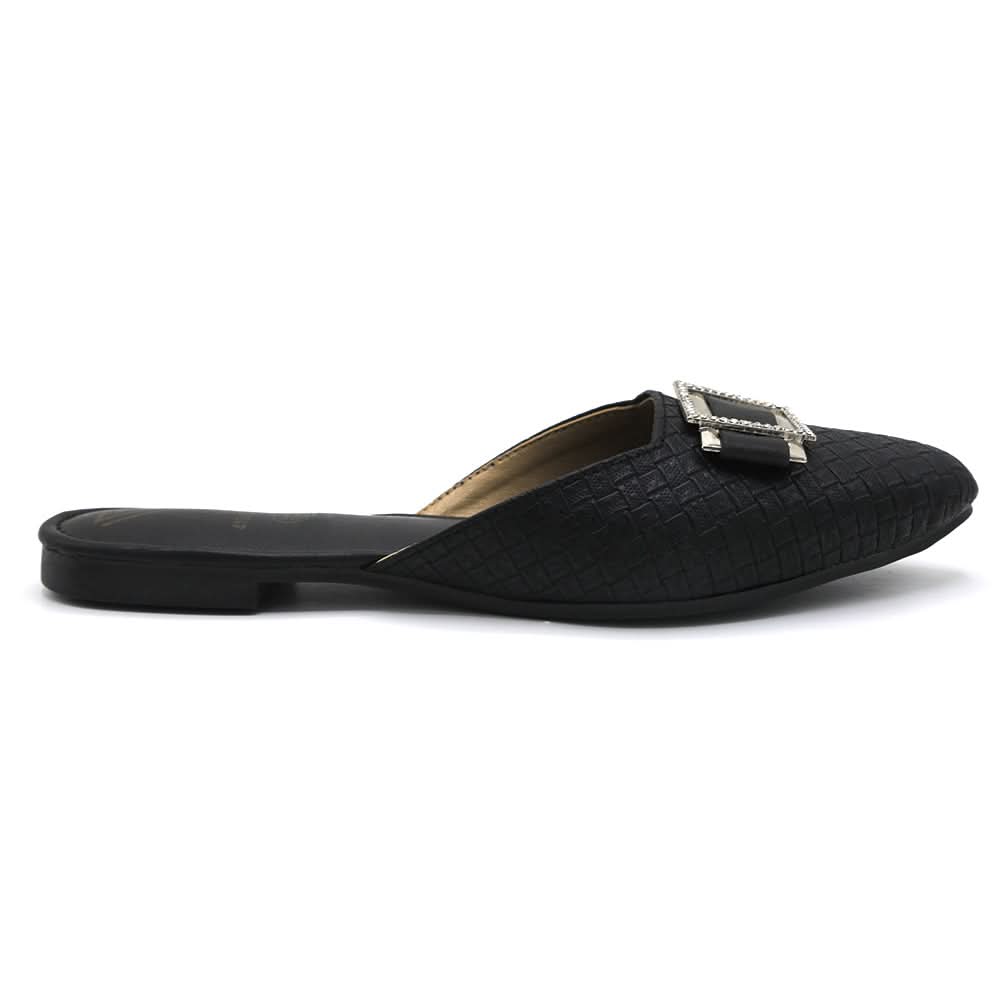 Valuable Women's Backless Pump - Black, Women Backless Pumps, Chase Value, Chase Value