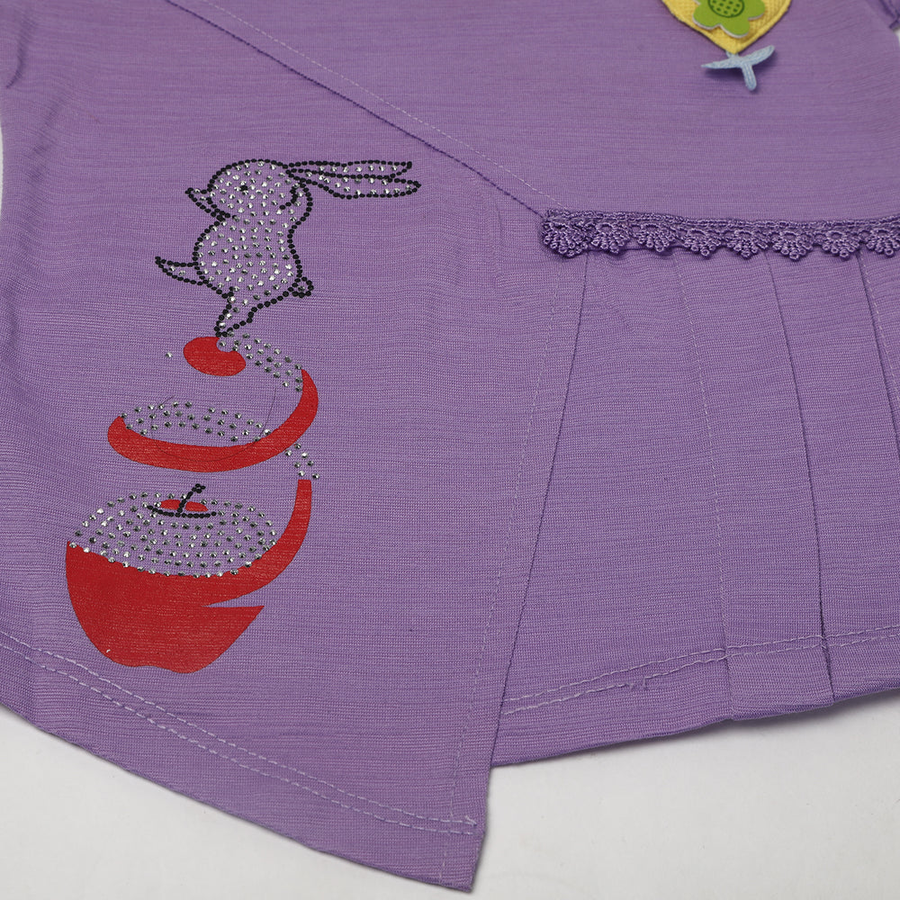 Girls Half Sleeves Suits - Purple, Girls Suits, Chase Value, Chase Value