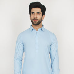 Men's Fancy Shalwar Suit - Sky Blue