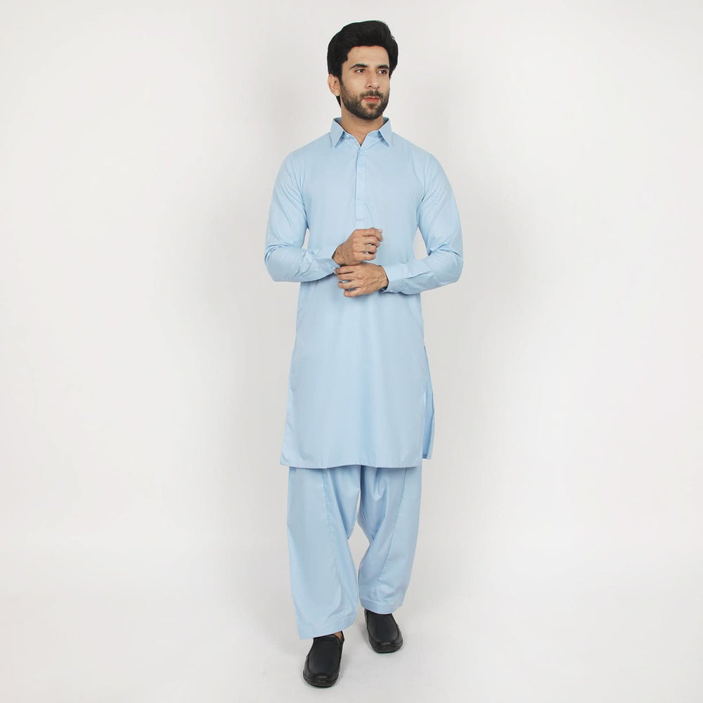 Men's Fancy Shalwar Suit - Sky Blue, Men's Shalwar Kameez, Chase Value, Chase Value