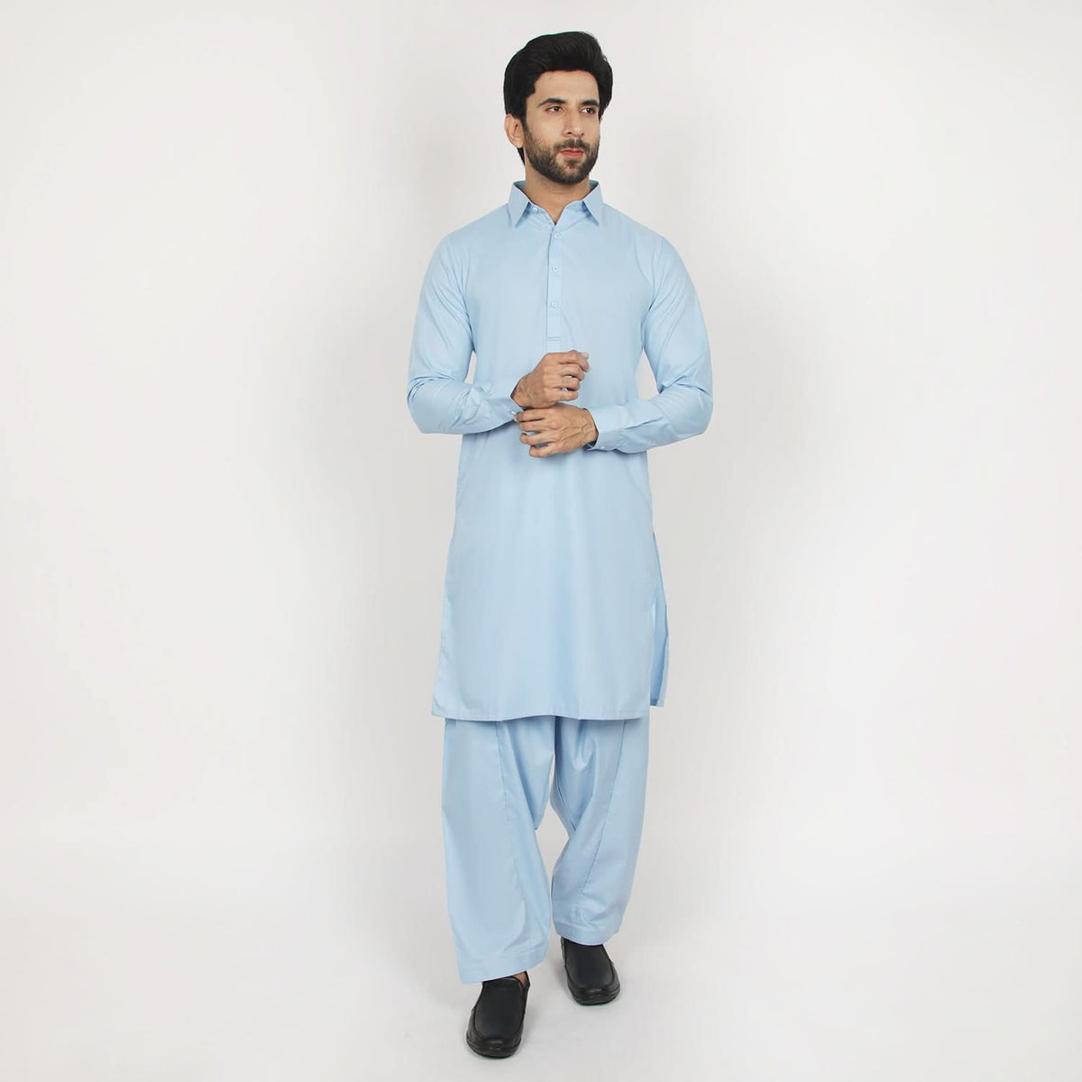 Men's Fancy Shalwar Suit - Sky Blue, Men's Shalwar Kameez, Chase Value, Chase Value