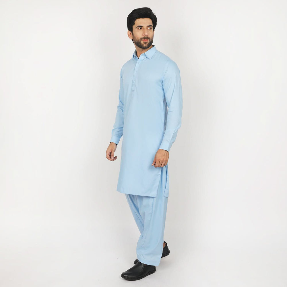Men's Fancy Shalwar Suit - Sky Blue, Men's Shalwar Kameez, Chase Value, Chase Value