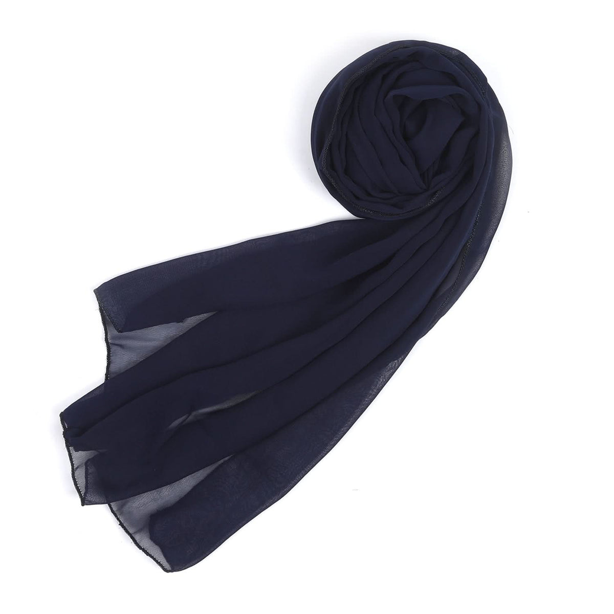 Women's Plain Georgette Stole - Navy Blue, Women Shawls & Scarves, Chase Value, Chase Value