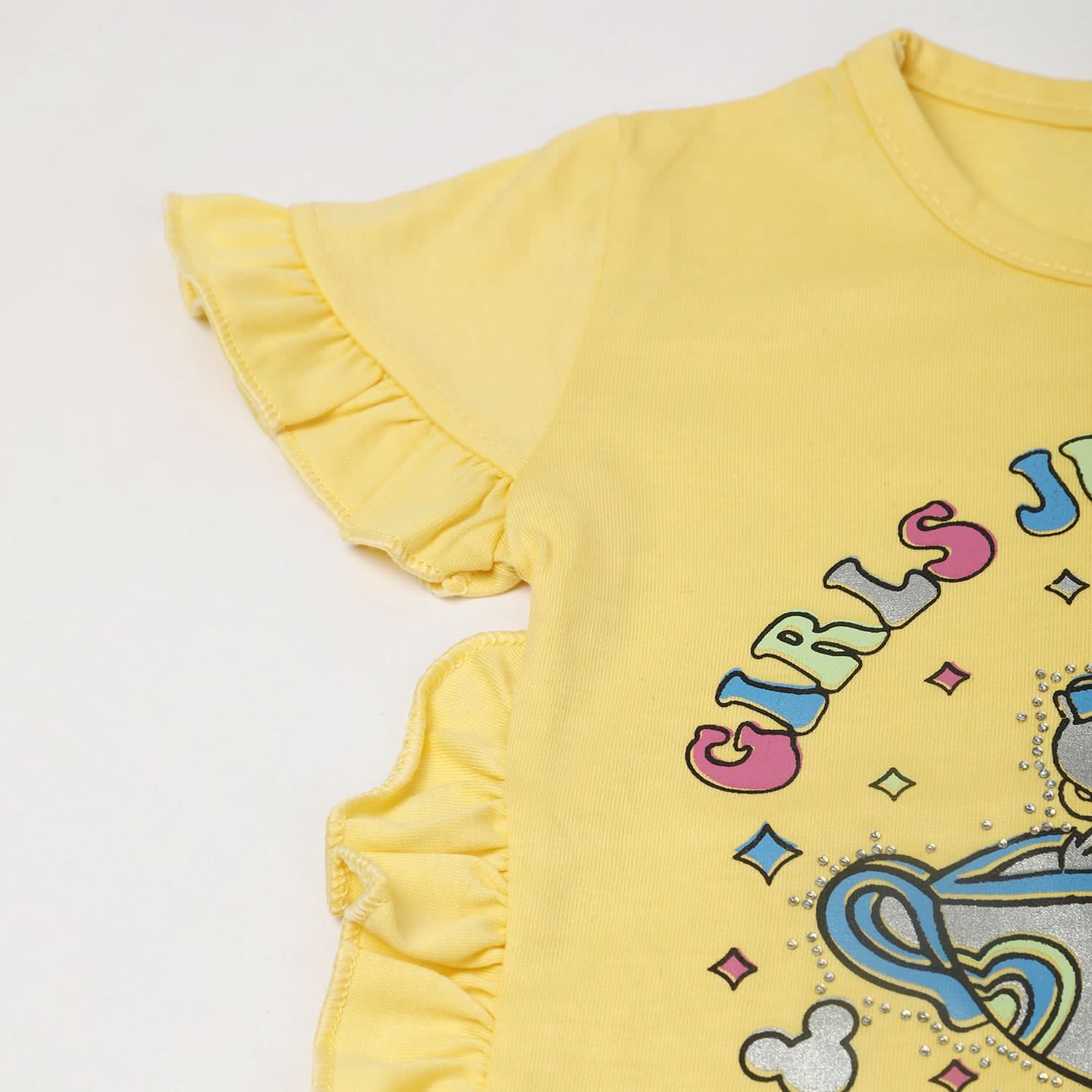 Girls Half Sleeves Suits - Yellow, Girls Suits, Chase Value, Chase Value