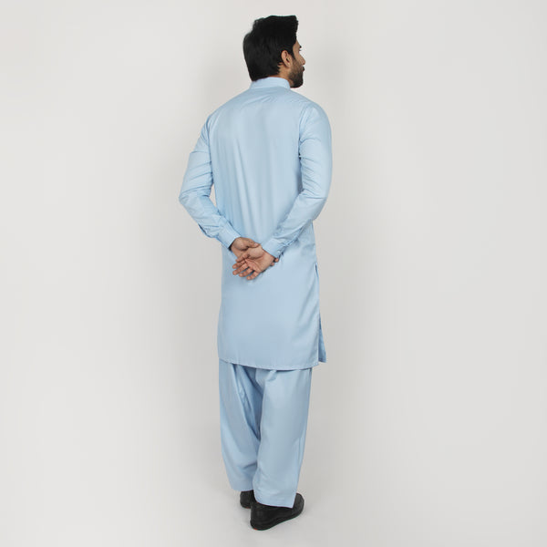 Men's Fancy Shalwar Suit - Sky Blue