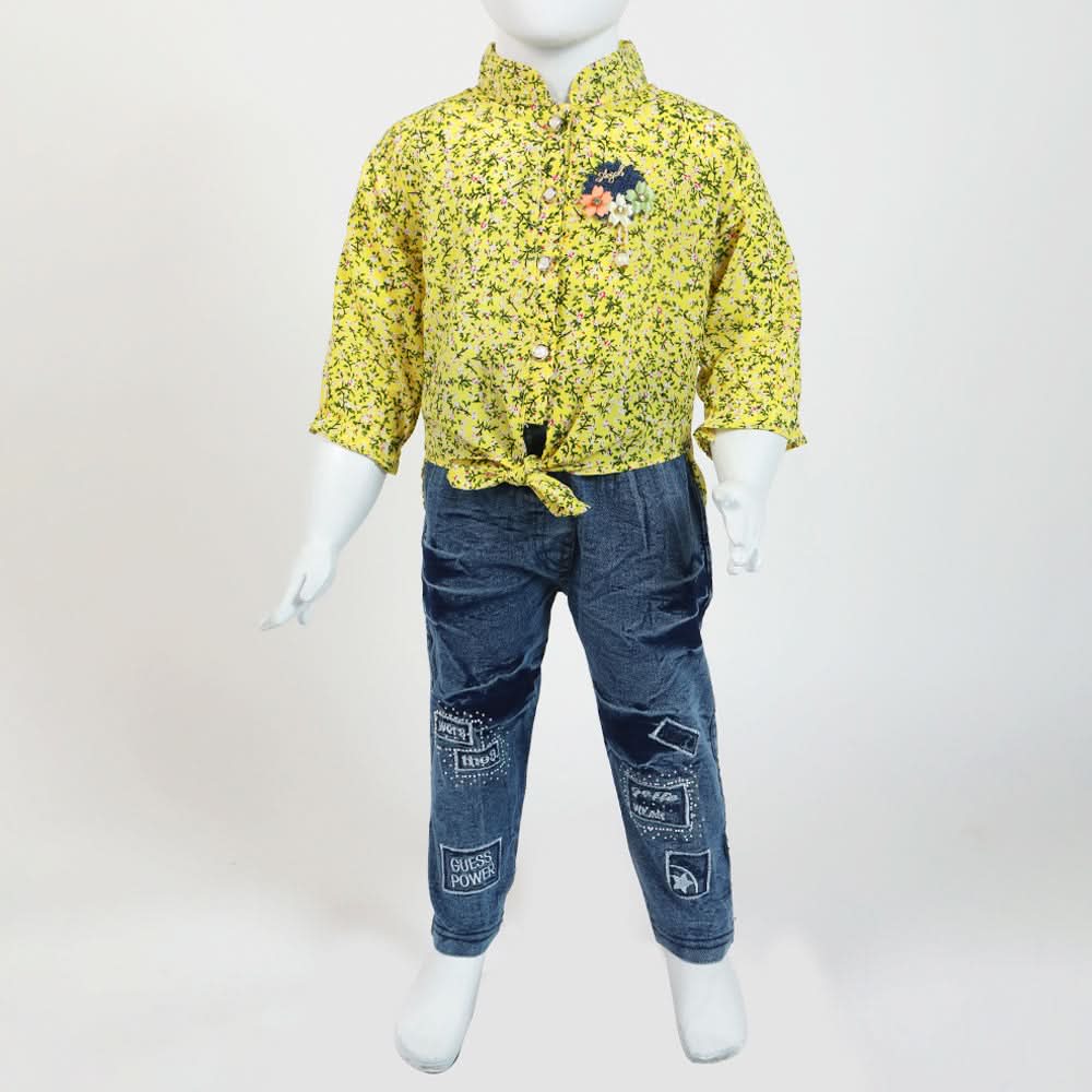 Girls Pant Suit - Yellow, Girls Suits, Chase Value, Chase Value