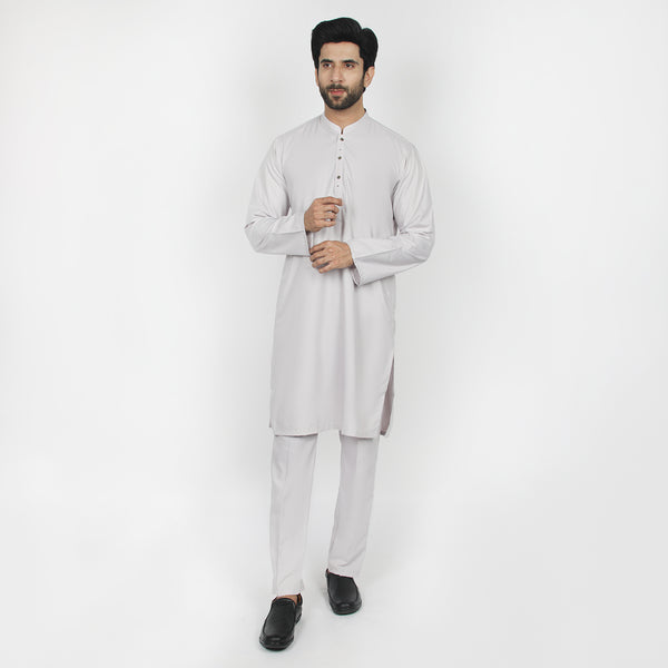 Eminent Men's Kurta Pajama Suit - Light Grey