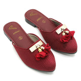 Girls Backless Pump - Maroon, Girls Backless Pump, Chase Value, Chase Value