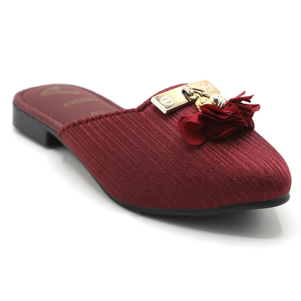 Girls Backless Pump - Maroon, Girls Backless Pump, Chase Value, Chase Value