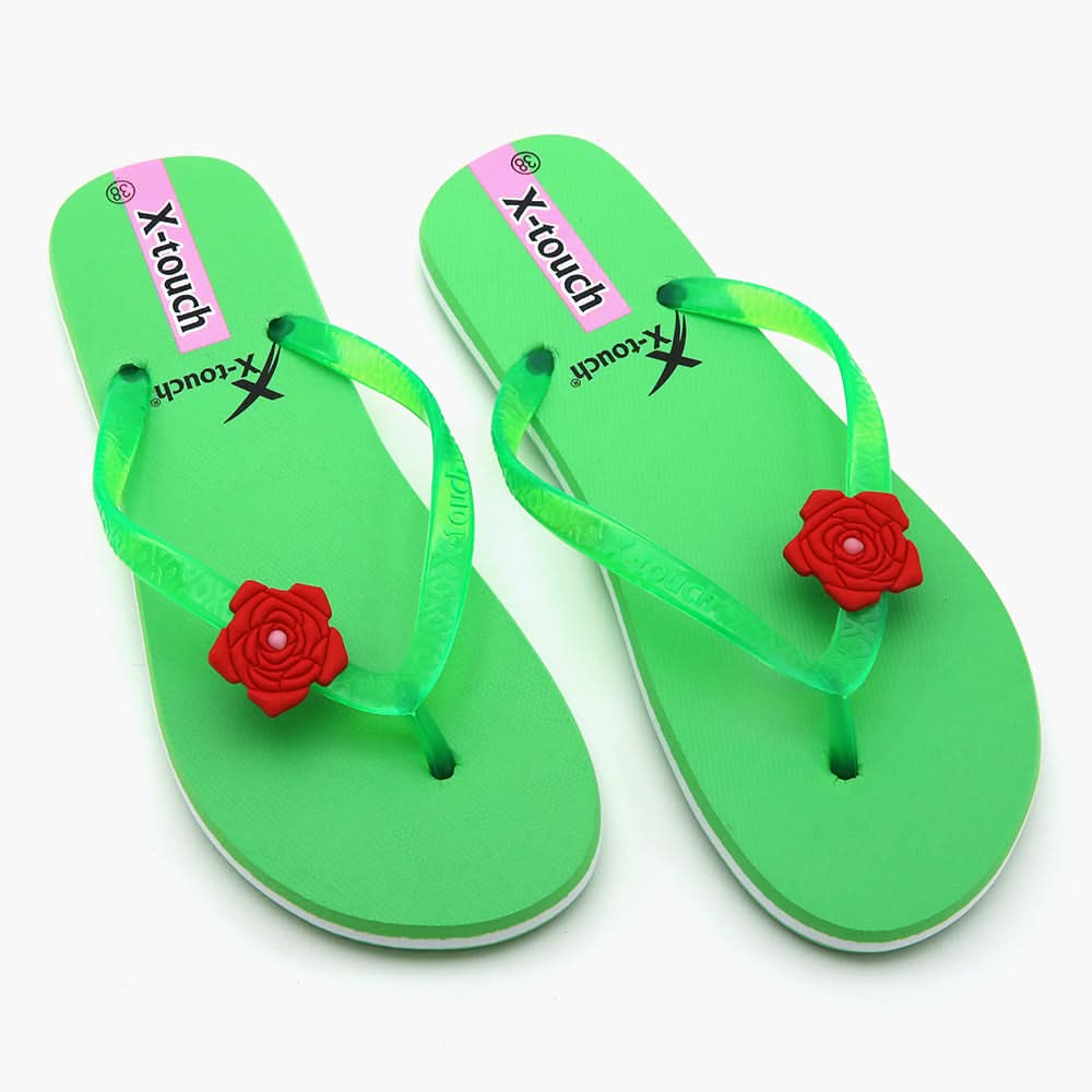 Women's Flip Flop Slipper - Green, Women Slippers, Chase Value, Chase Value