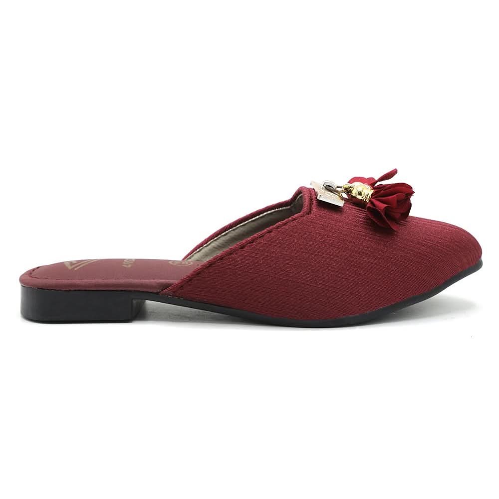 Girls Backless Pump - Maroon, Girls Backless Pump, Chase Value, Chase Value