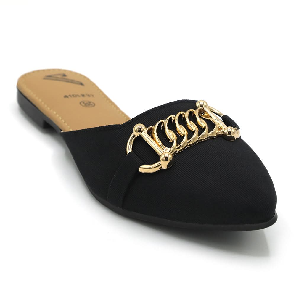 Women's Backless Pump - Black, Women Backless Pumps, Chase Value, Chase Value