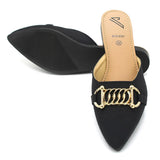 Women's Backless Pump - Black, Women Backless Pumps, Chase Value, Chase Value