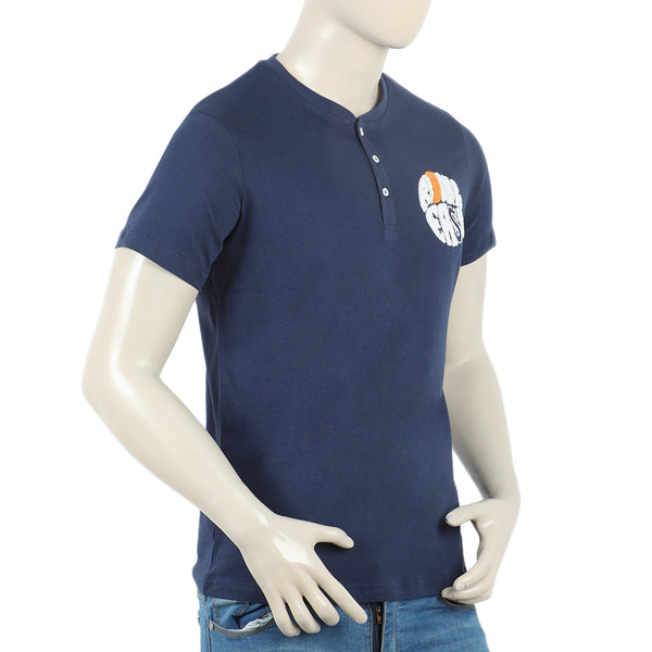 Eminent Men's Round Neck Half Sleeves T-Shirt - Navy Blue