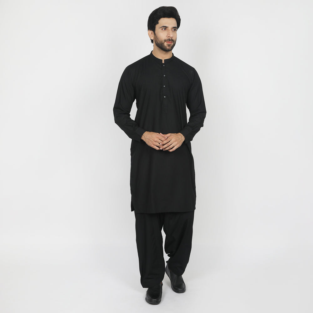 Eminent Men's Trim Fit Shalwar Suit - Black, Men's Shalwar Kameez, Eminent, Chase Value