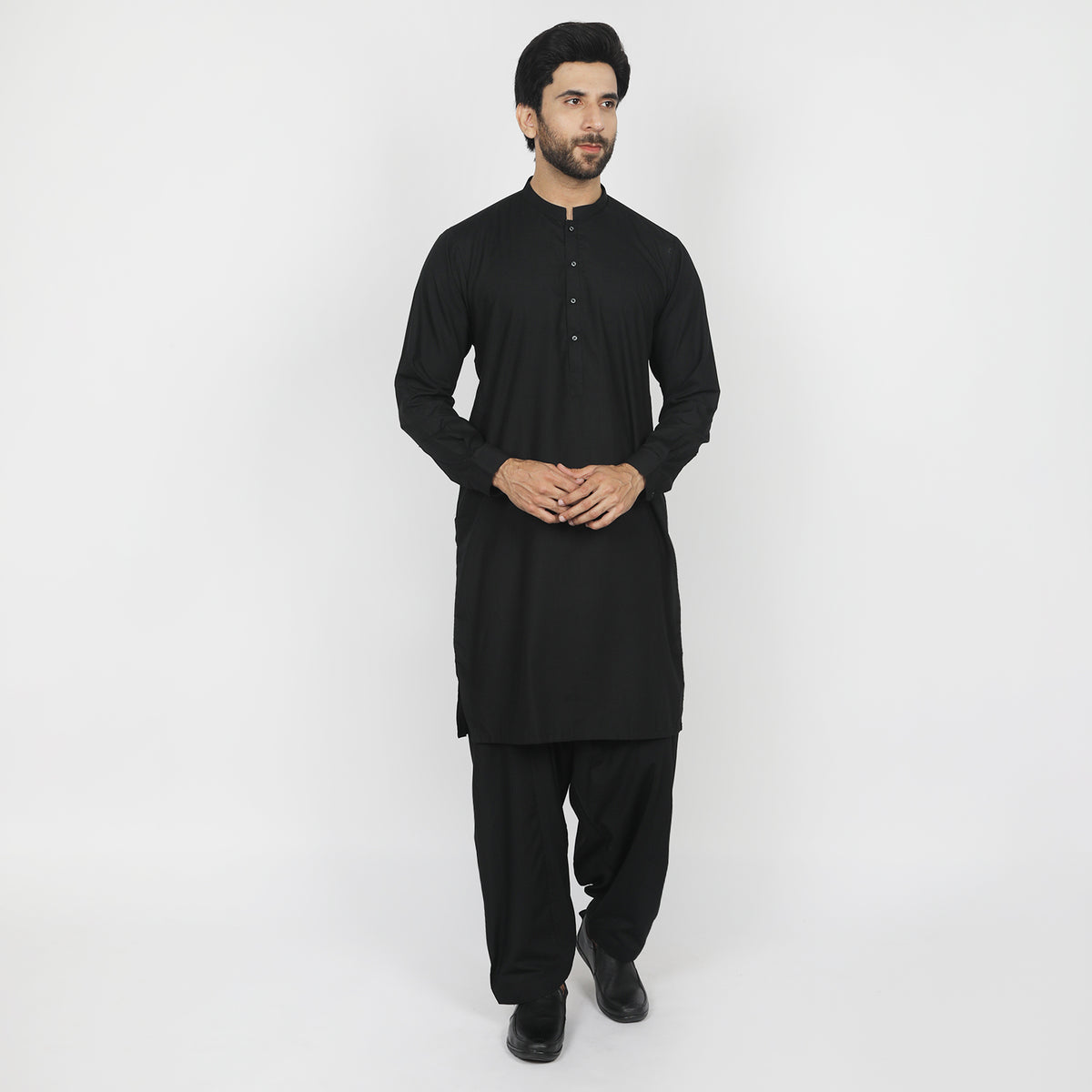 Eminent Men's Trim Fit Shalwar Suit - Black, Men's Shalwar Kameez, Eminent, Chase Value