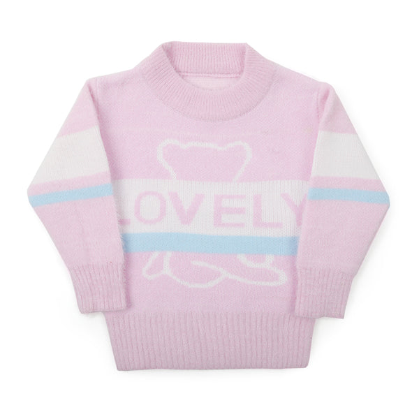 Girls Full Sleeves Sweater - Light Purple