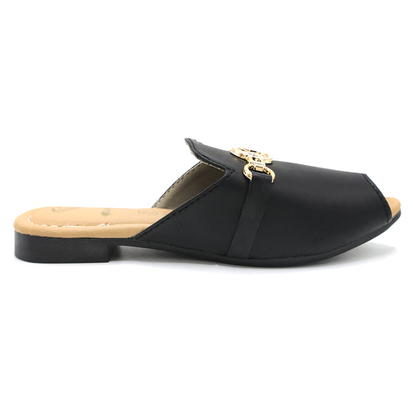 Girls Banto Slipper - Black