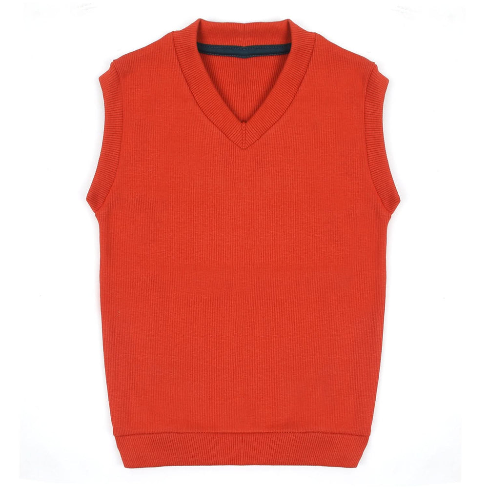 Boys Sleeveless Sweater - Rust, Boys Sweaters, Chase Value, Chase Value