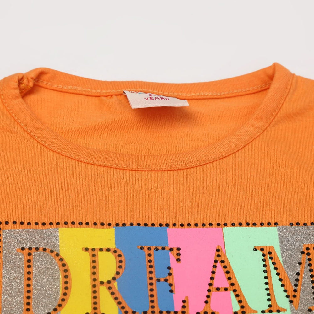 Girl's Half Sleeves Suit - Orange, Girls Suits, Chase Value, Chase Value