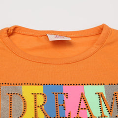 Girl's Half Sleeves Suit - Orange