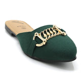 Women's Backless Pump - Green, Women Backless Pumps, Chase Value, Chase Value